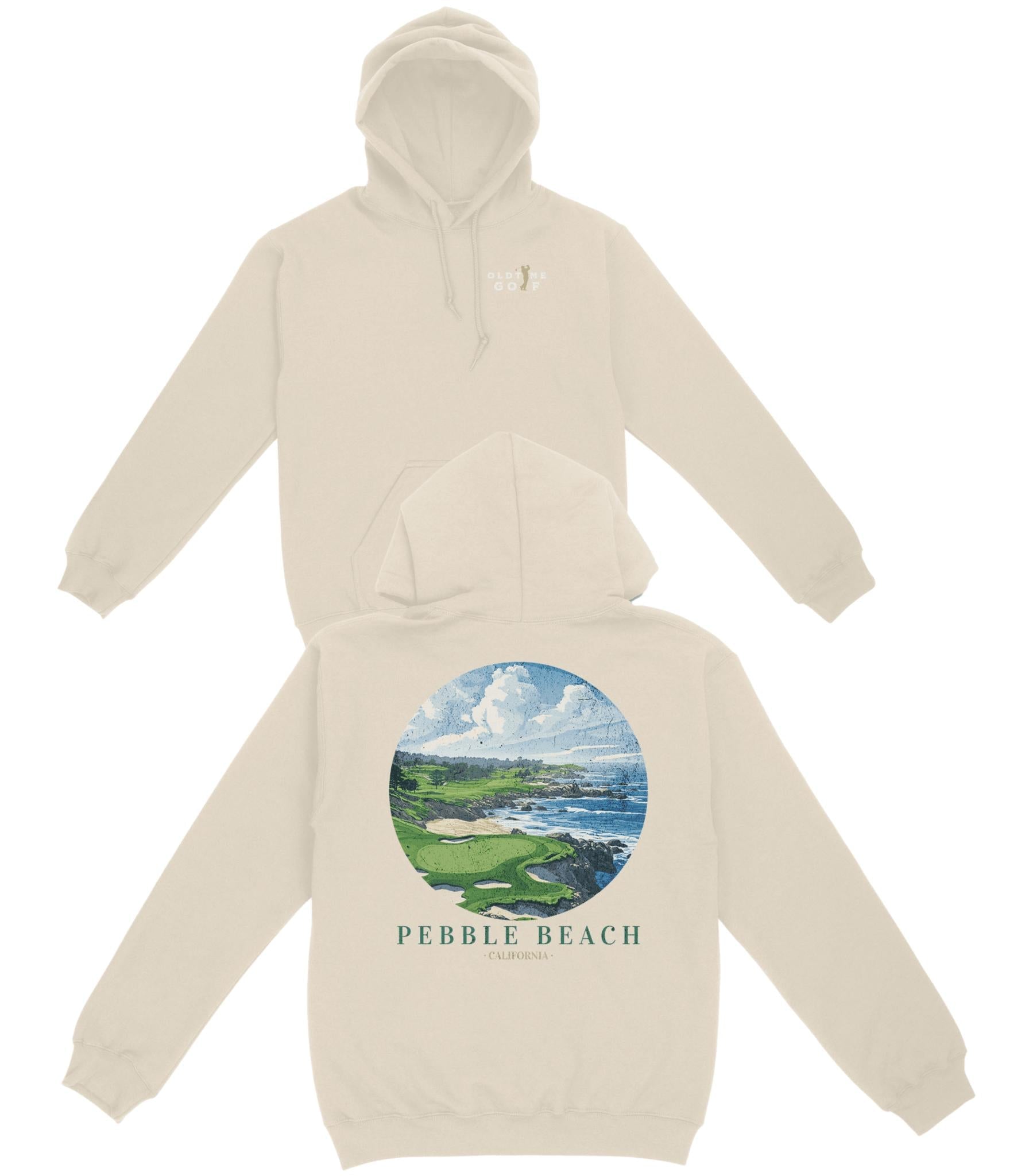 Pebble Beach, CA Golf Basic Hoodie - Old Time Sports