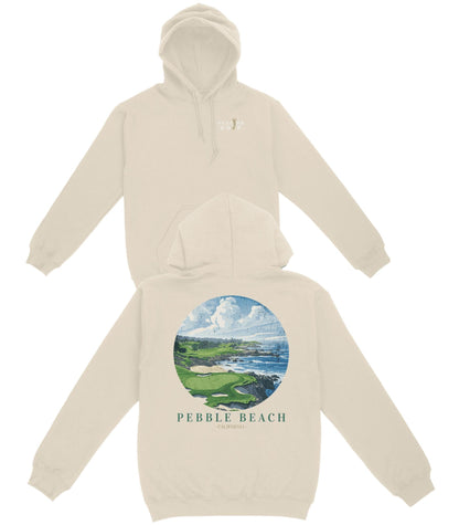 Pebble Beach, CA Golf Basic Hoodie - Old Time Sports