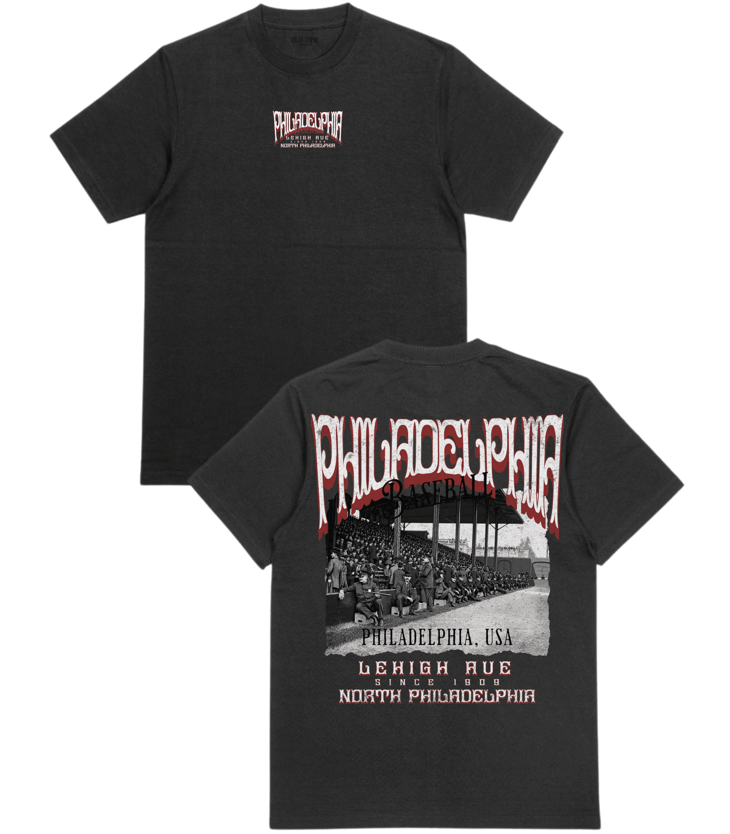 PHI Baseball Poster v2 T-Shirt - Old Time Sports