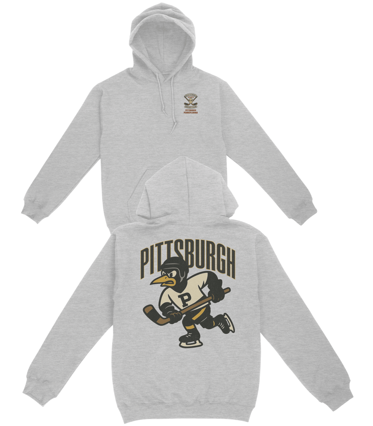 Pittsburgh Hockey v3 Basic Hoodie - Old Time Sports