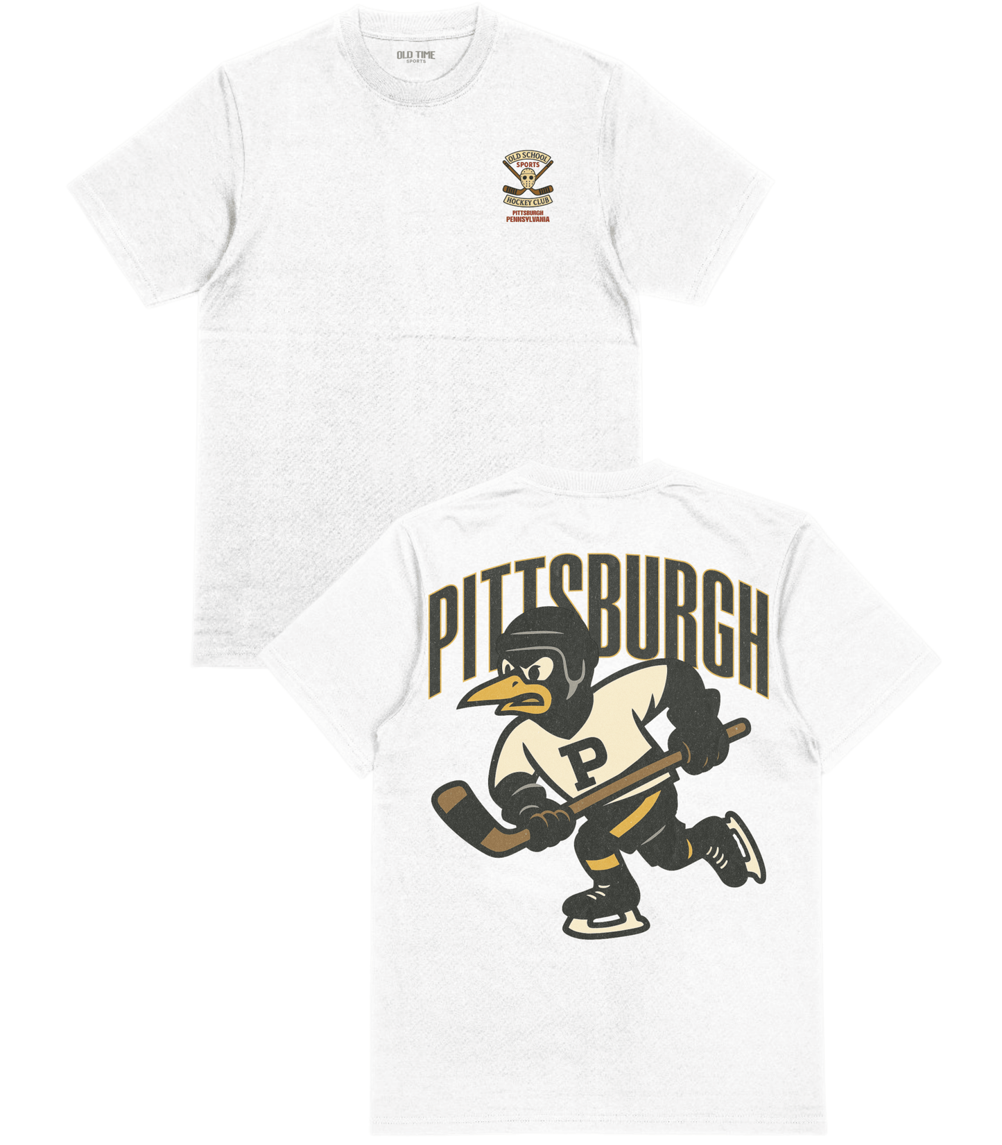 Pittsburgh Hockey v3 T-Shirt - Old Time Sports