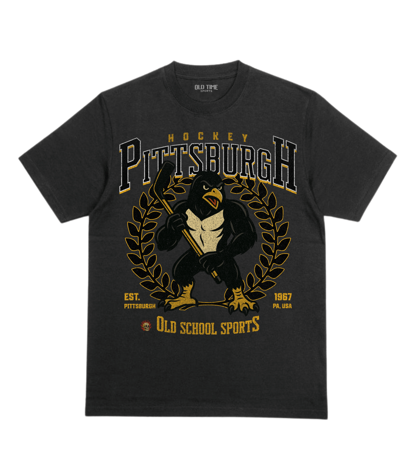 Pittsburgh Hockey v4 T-Shirt - Old Time Sports