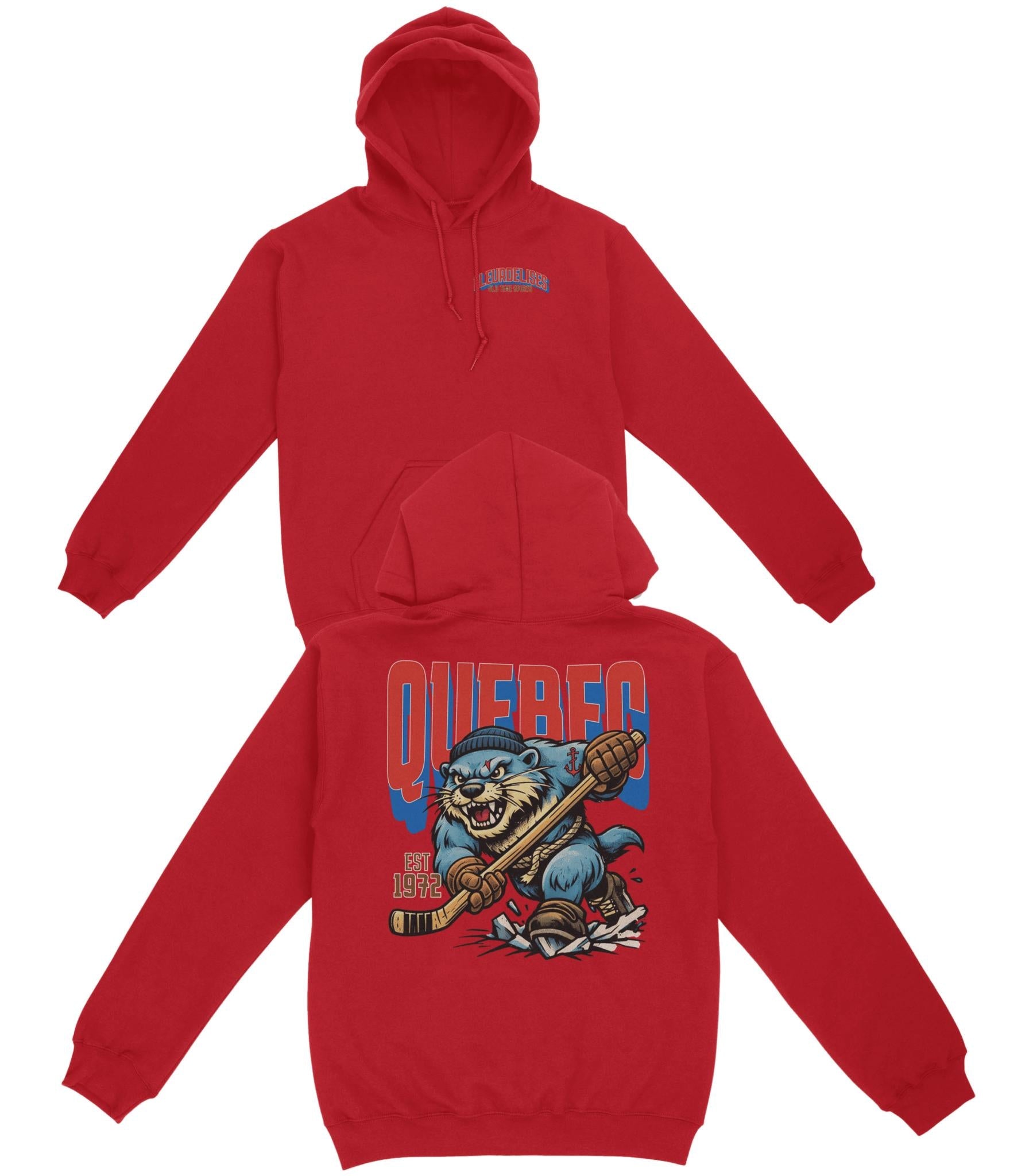 Quebec "Fleurdelises" Hockey Basic Hoodie
