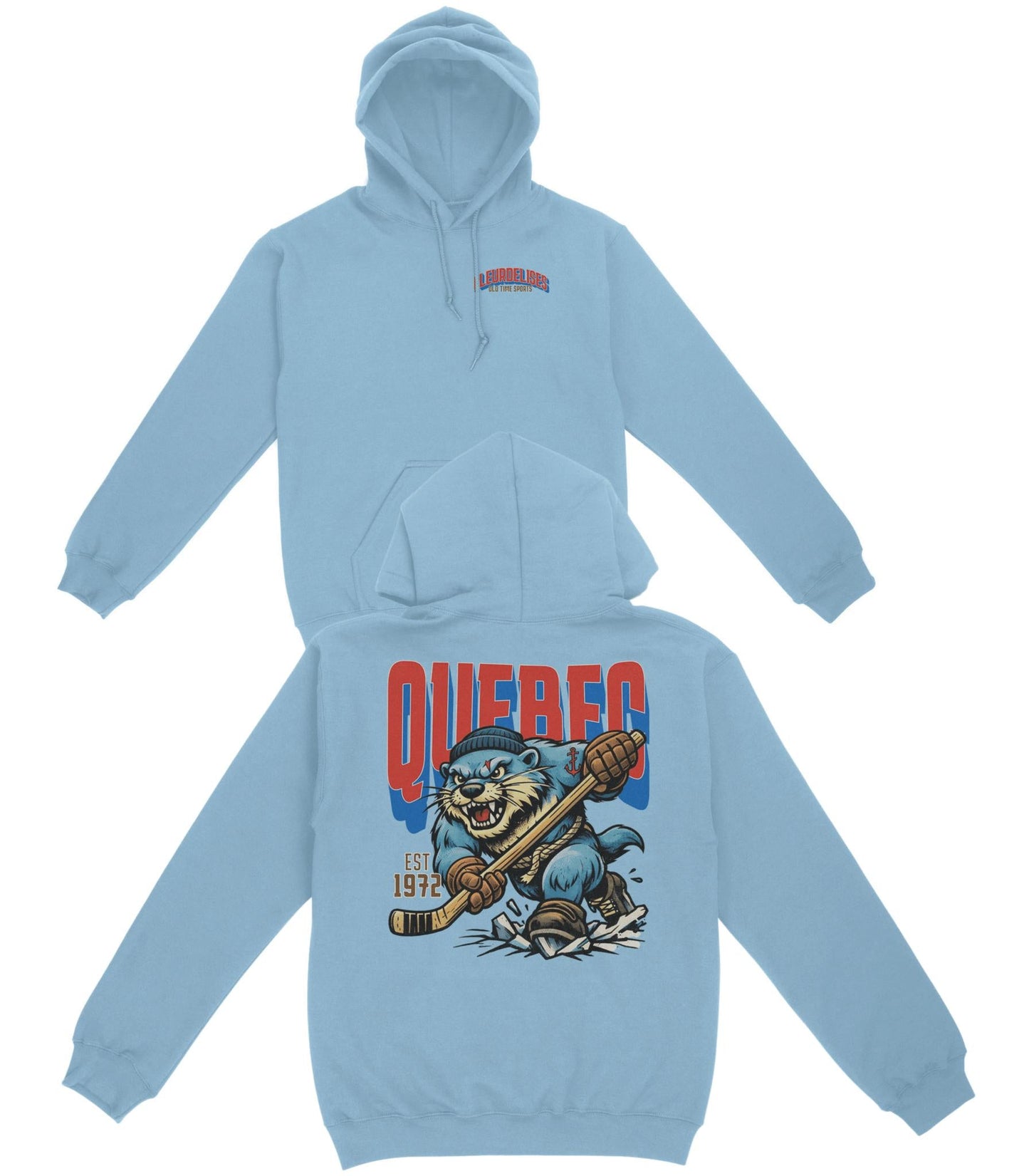 Quebec "Fleurdelises" Hockey Basic Hoodie