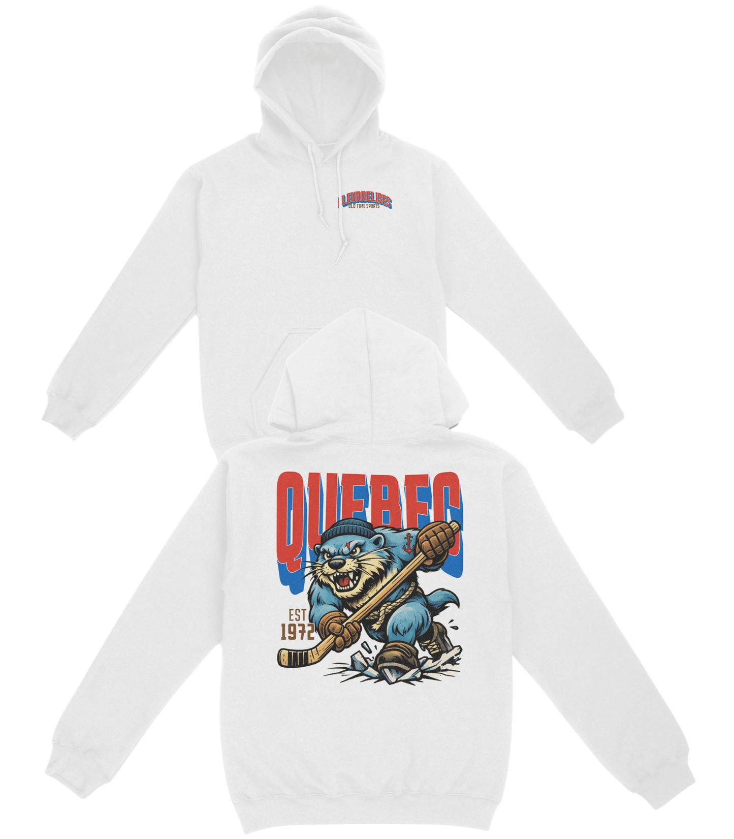 Quebec "Fleurdelises" Hockey Basic Hoodie - Old Time Sports