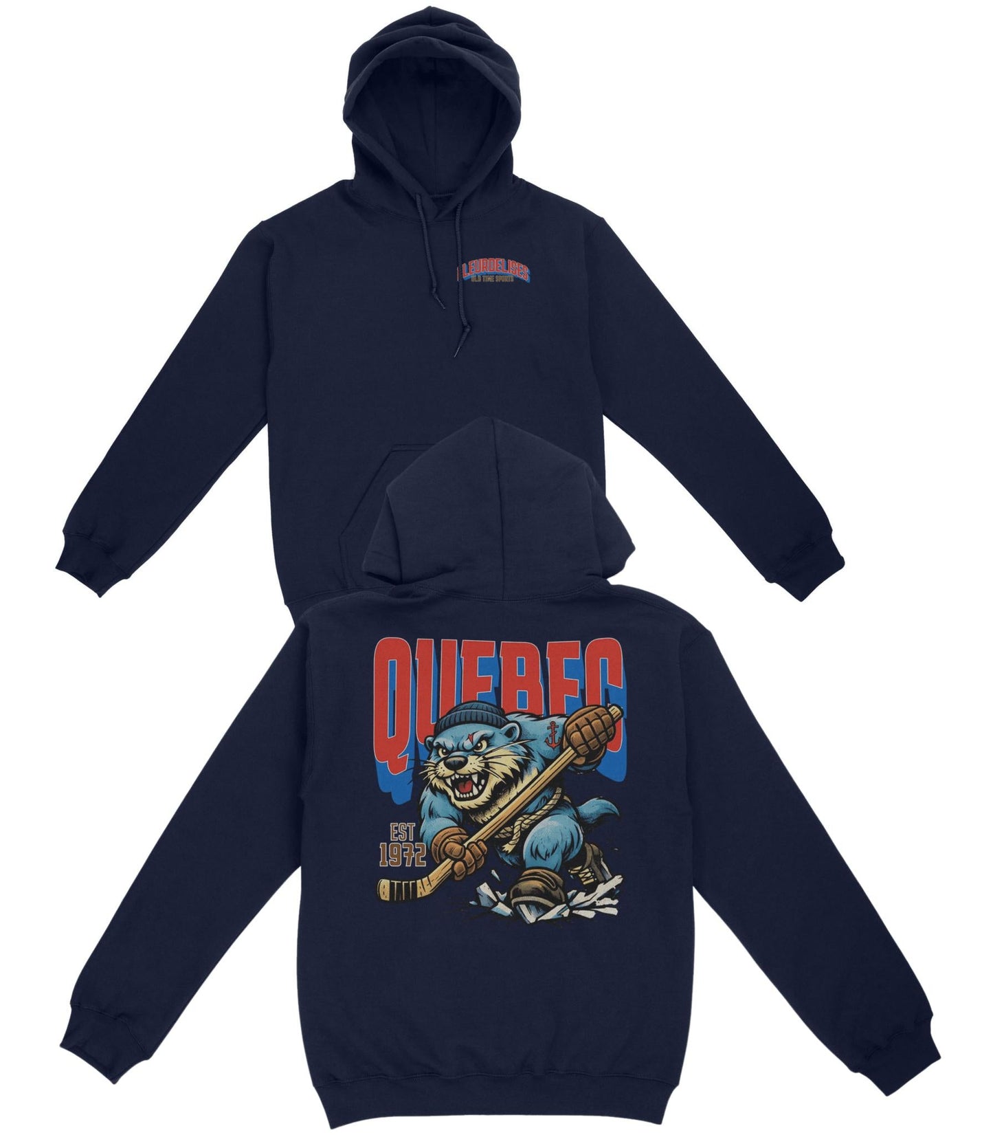 Quebec "Fleurdelises" Hockey Basic Hoodie