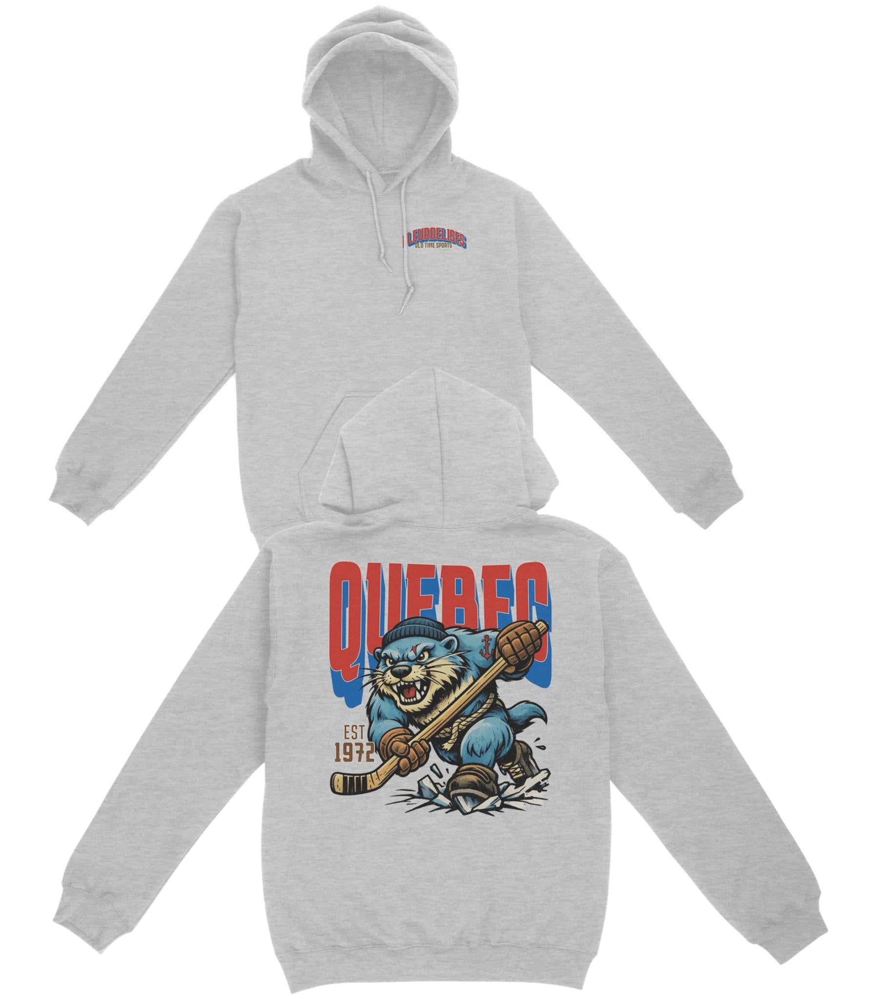 Quebec "Fleurdelises" Hockey Basic Hoodie