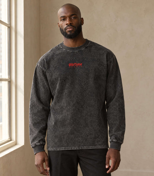 Red Logo Signature Longsleeve - Old Time Sports