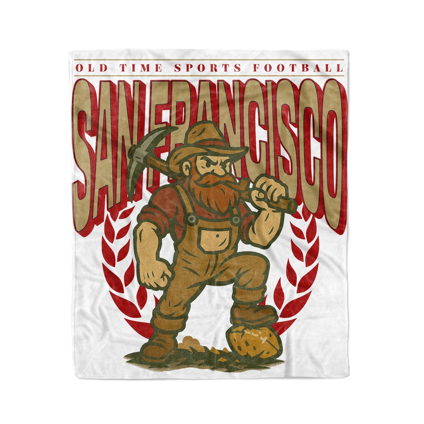 San Francisco Football 50x60in Fleece Blanket - Old Time Sports