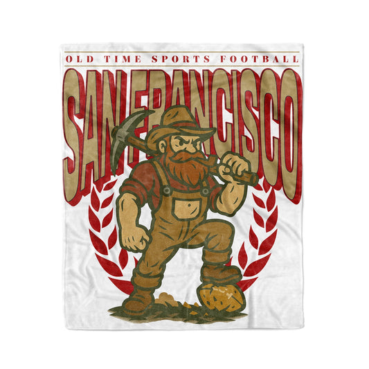 San Francisco Football 50x60in Fleece Blanket - Old Time Sports