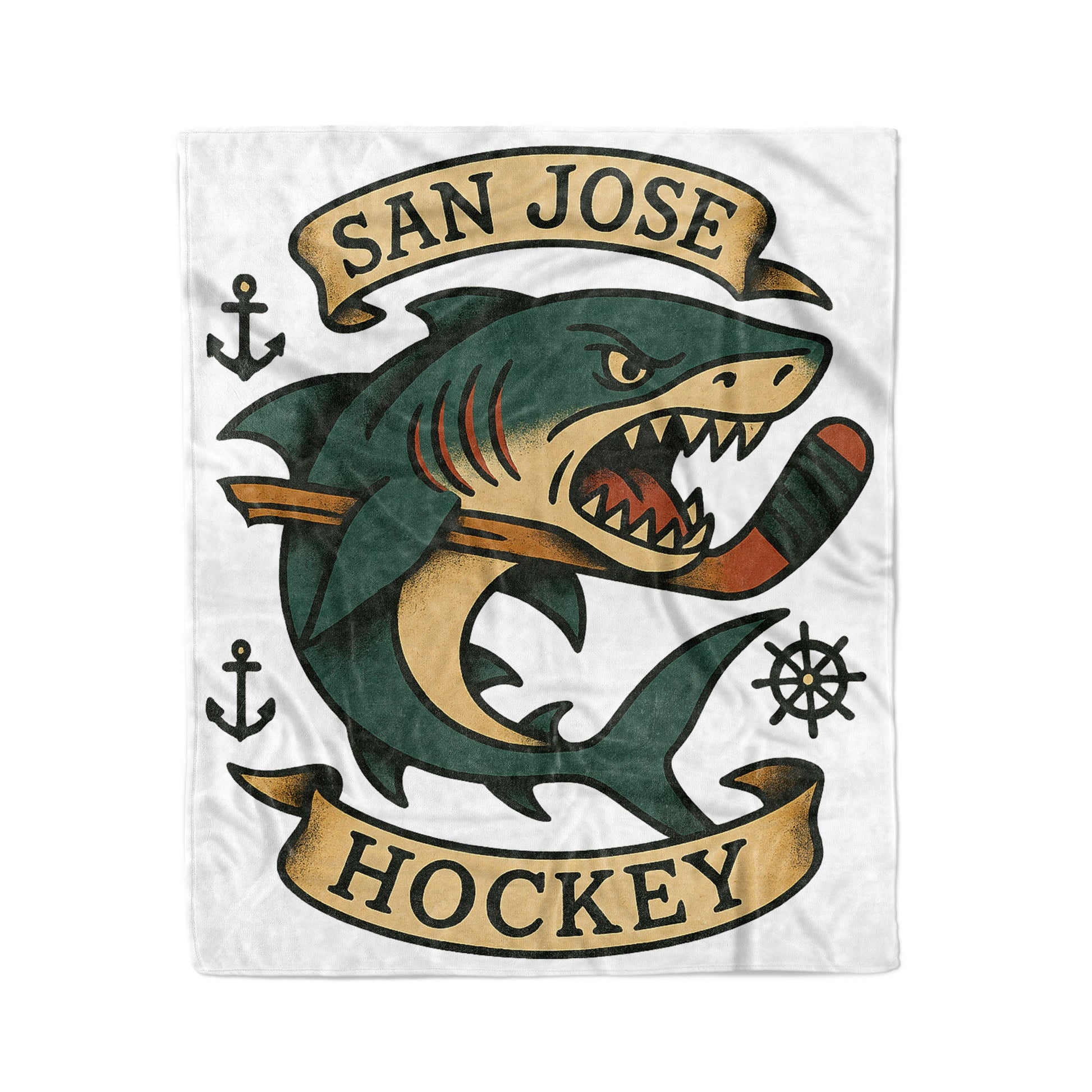 San Jose Hockey 50x60in Fleece Blanket - Old Time Sports