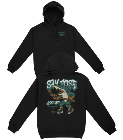 San Jose Hockey v2 Basic Hoodie - Old Time Sports