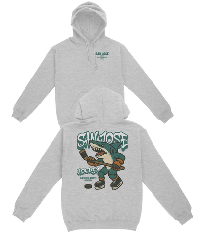 San Jose Hockey v2 Basic Hoodie - Old Time Sports