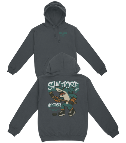 San Jose Hockey v2 Basic Hoodie - Old Time Sports