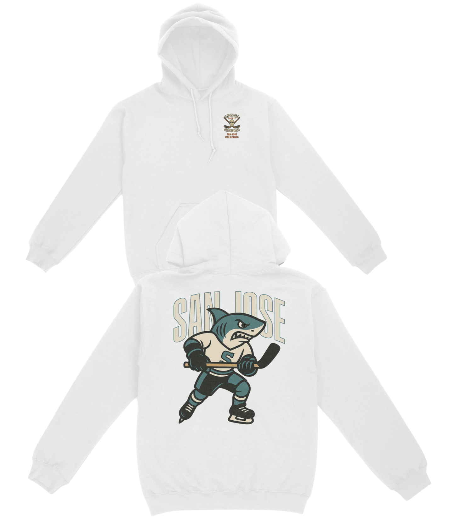 San Jose Hockey v3 Basic Hoodie - Old Time Sports