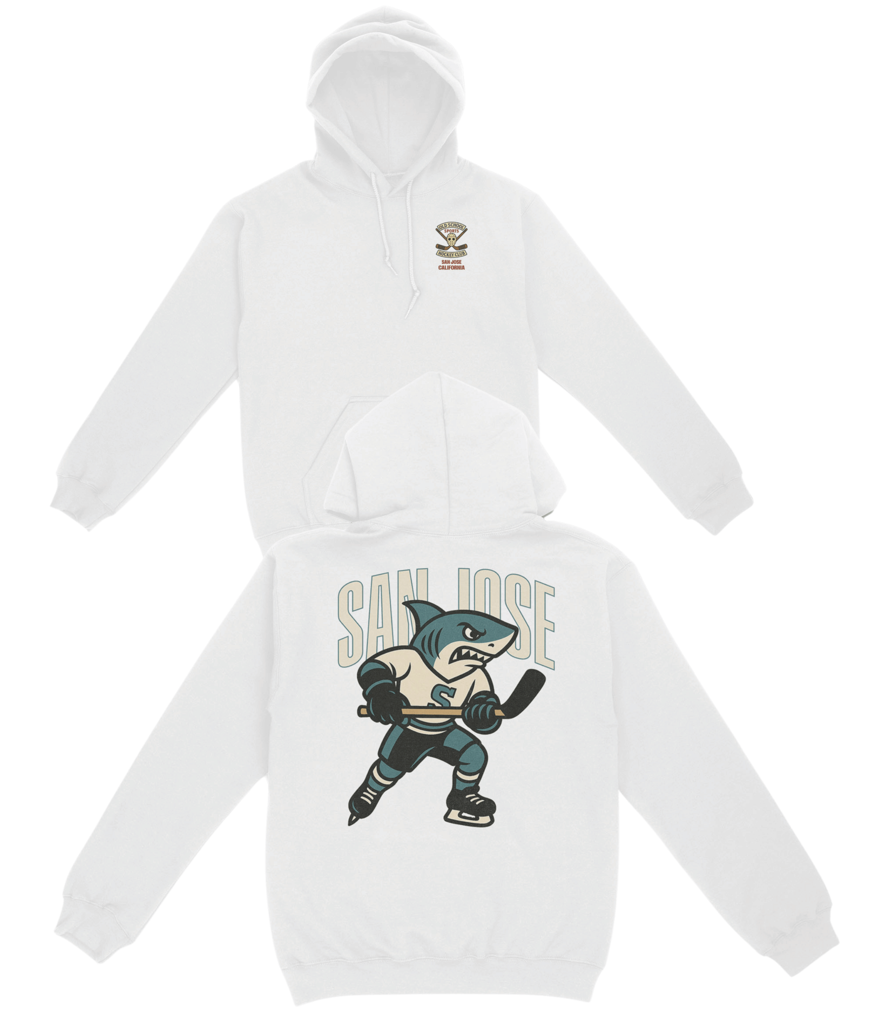 San Jose Hockey v3 Basic Hoodie - Old Time Sports