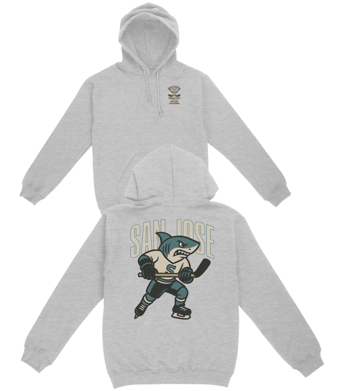 San Jose Hockey v3 Basic Hoodie - Old Time Sports