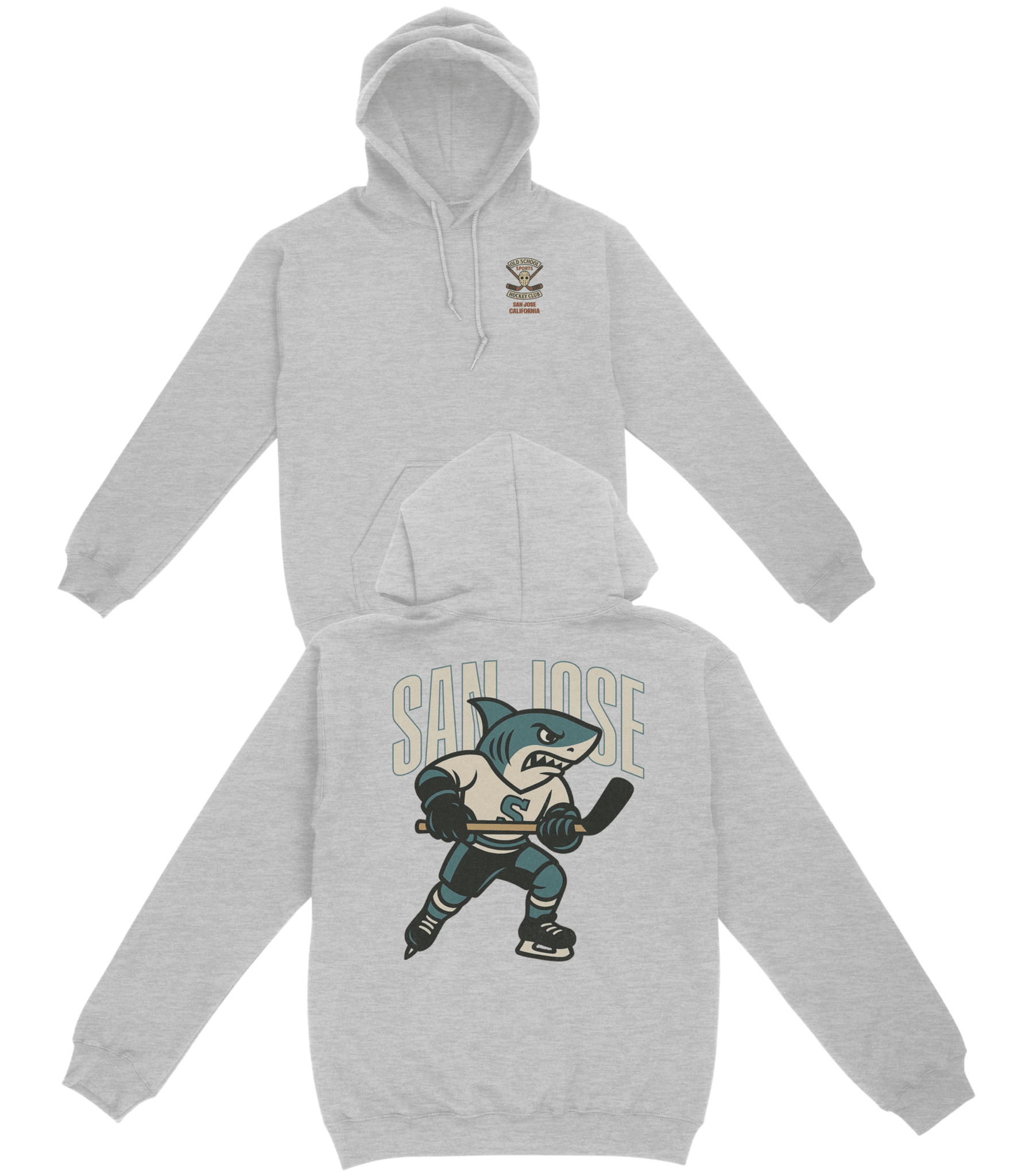 San Jose Hockey v3 Basic Hoodie - Old Time Sports