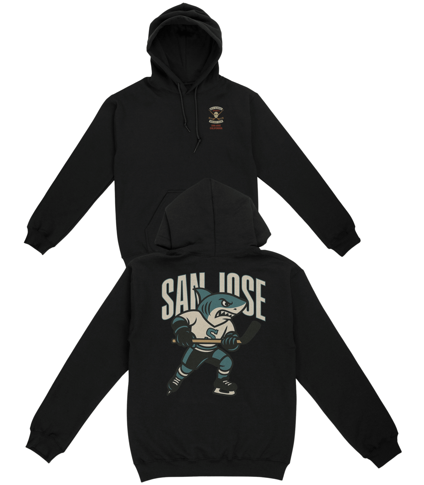 San Jose Hockey v3 Basic Hoodie - Old Time Sports