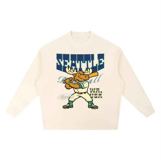 Seattle Baseball Appl. Knitted Sweater - Old Time Sports