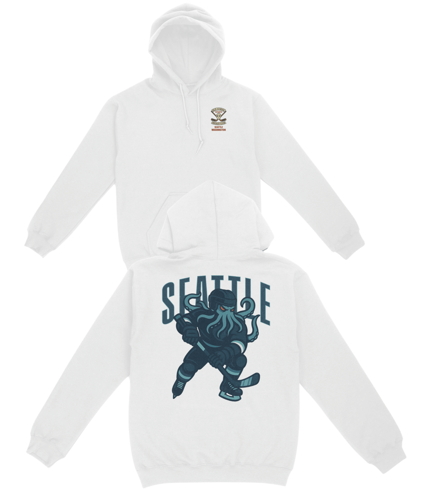 Seattle Hockey v1 Basic Hoodie - Old Time Sports