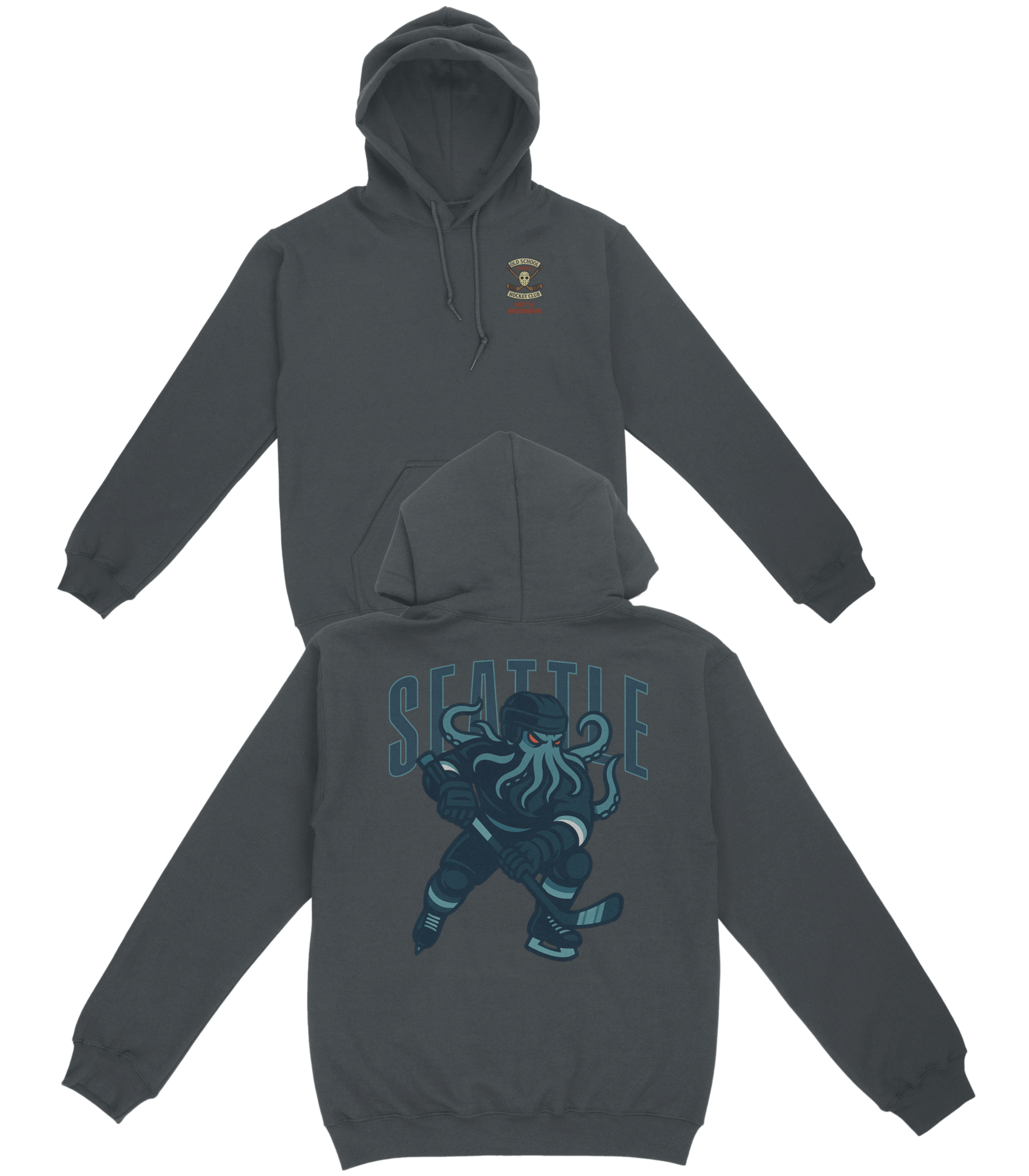 Seattle Hockey v1 Basic Hoodie - Old Time Sports