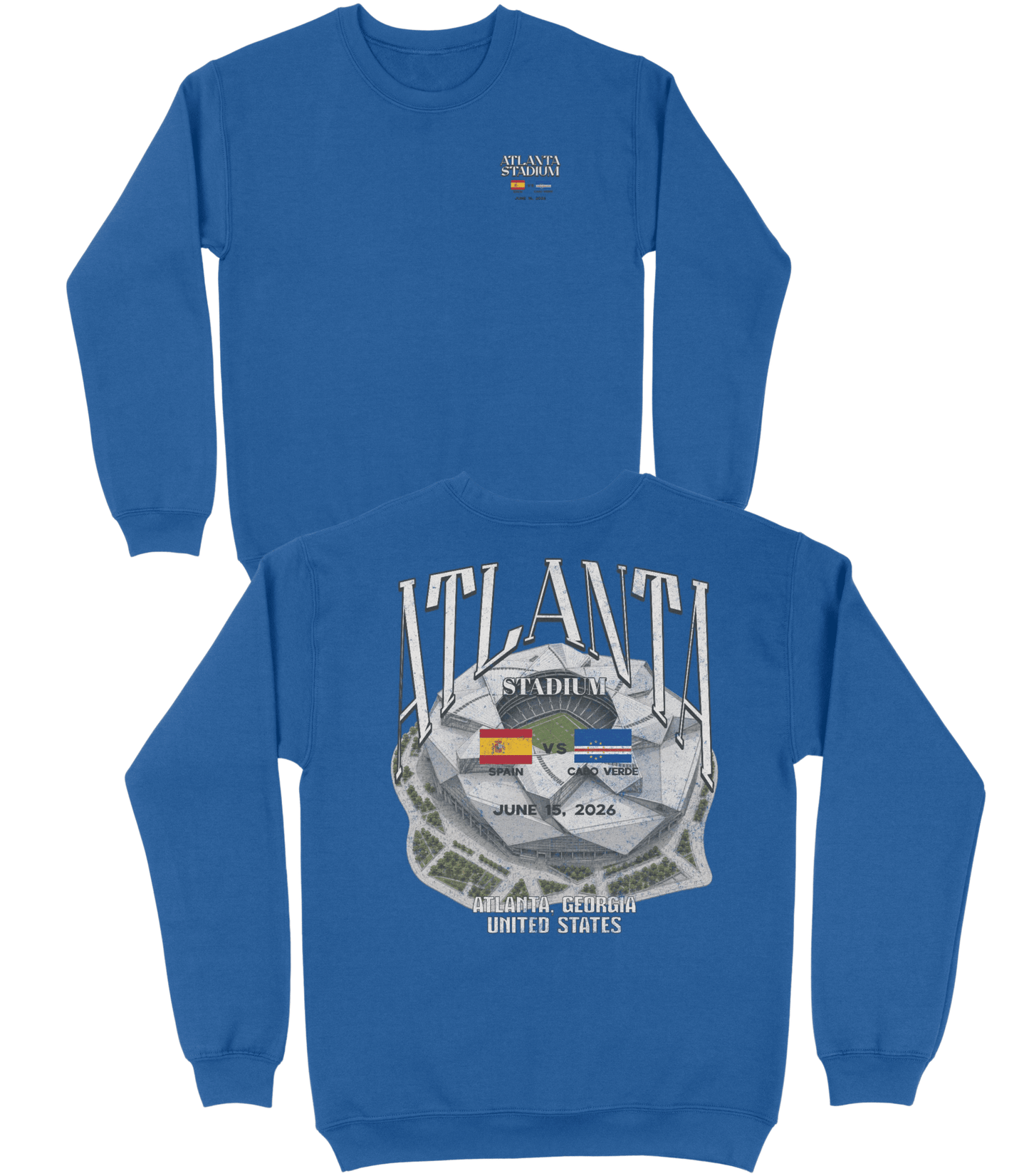 Spain vs. Cabo Verde Basic Crewneck - Old Time Sports