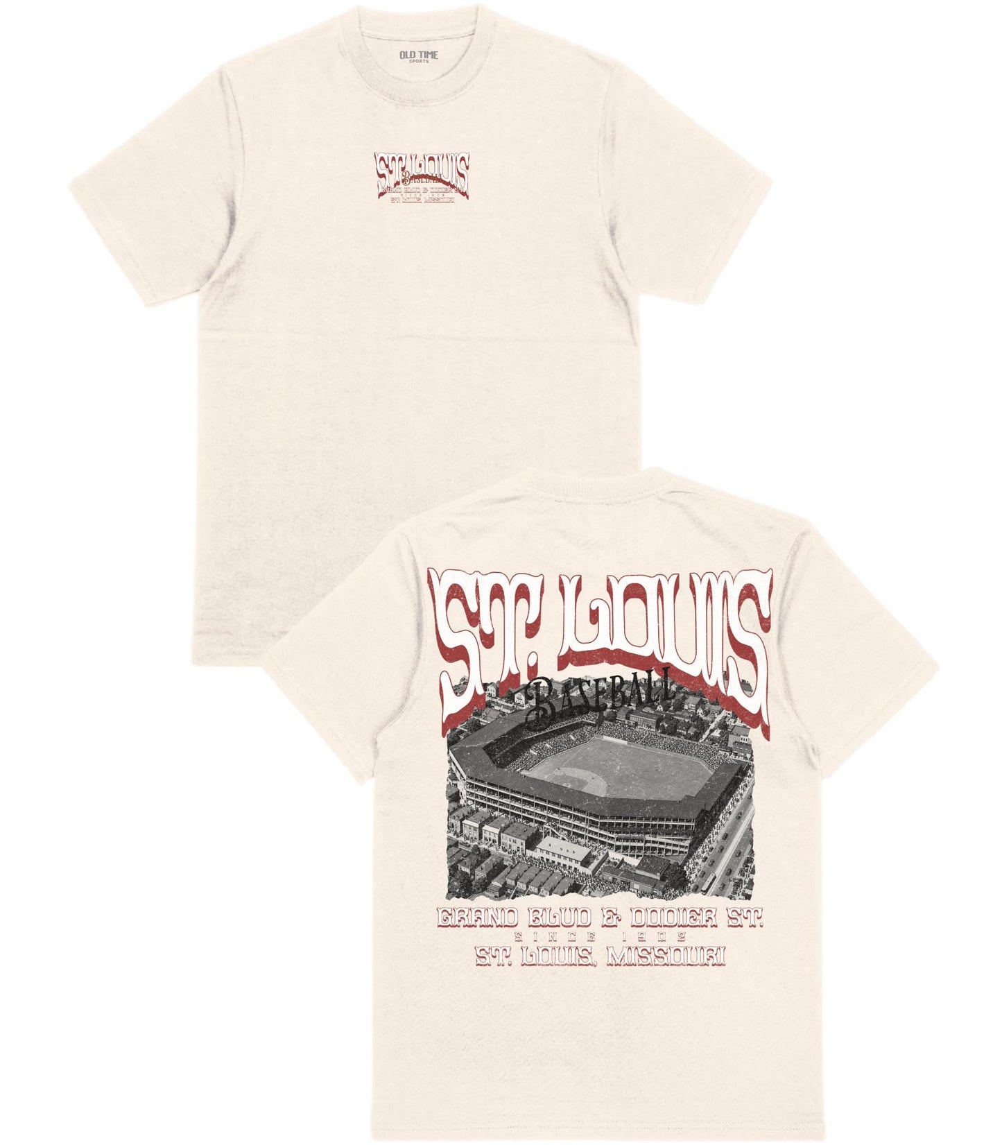 STL Baseball Poster T-Shirt - Old Time Sports