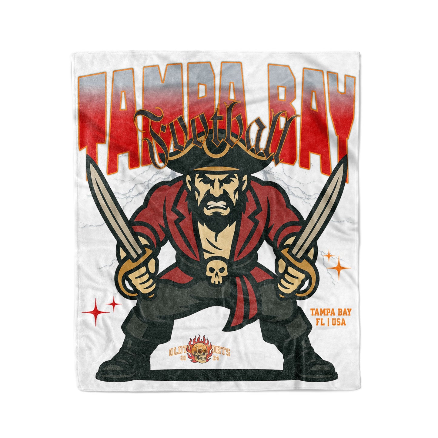 Tampa Bay Football 50x60in Fleece Blanket - Old Time Sports