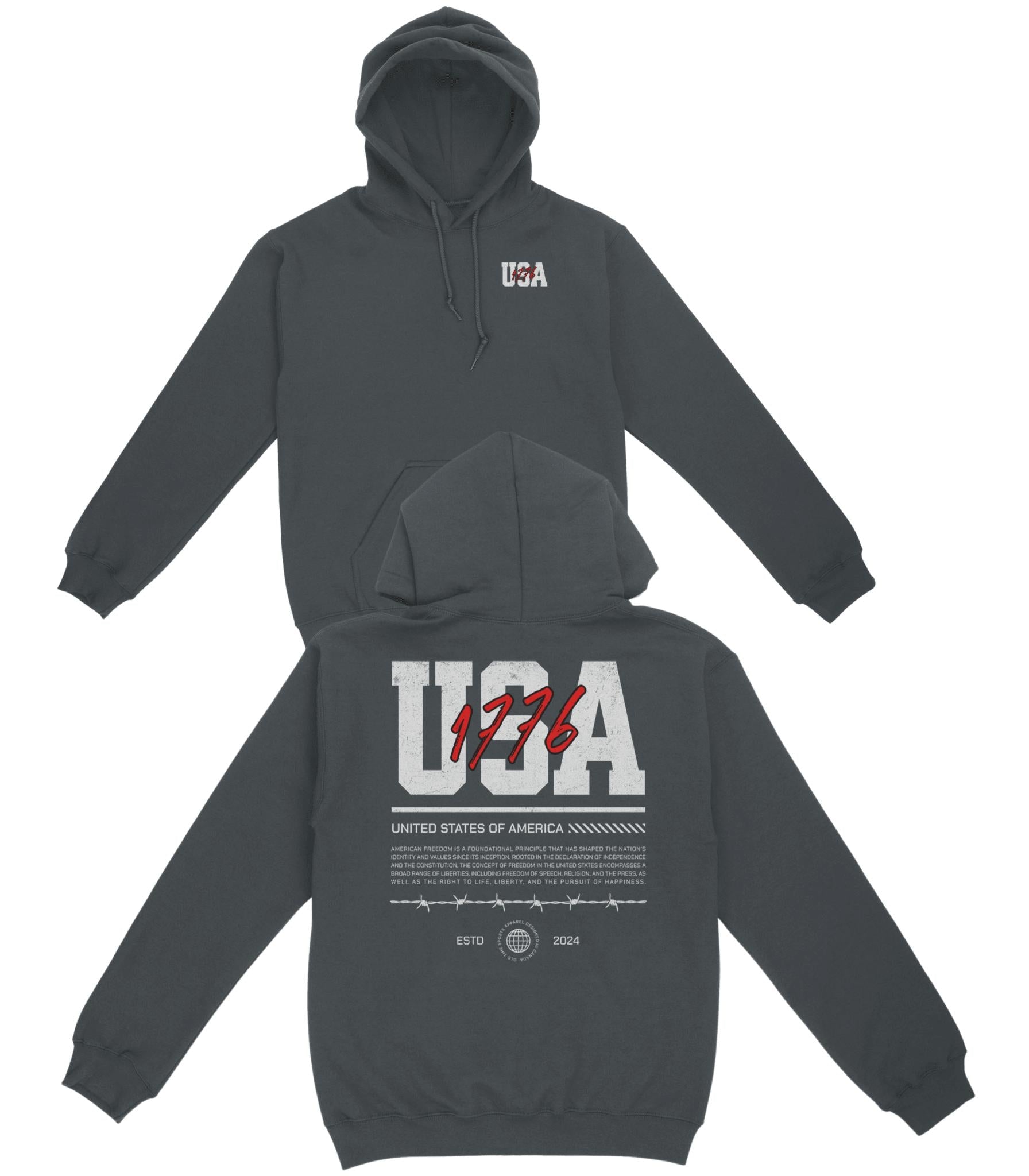 USA 1776 Basic Hoodie - Old Time Sports