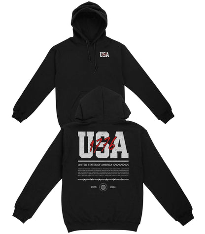 USA 1776 Basic Hoodie - Old Time Sports