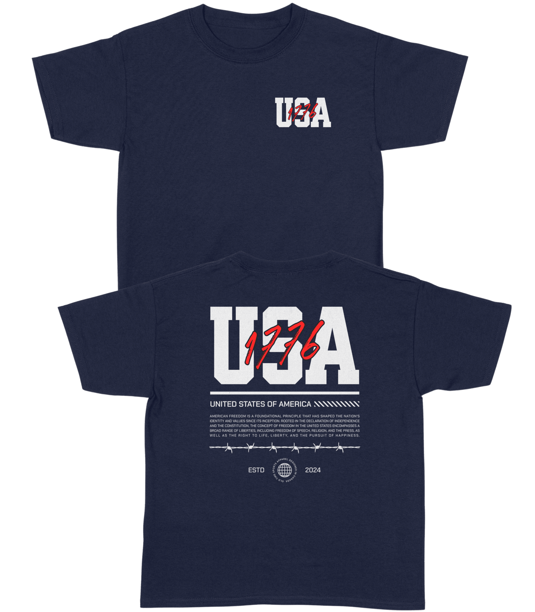 USA 1776 YOUTH T-Shirt - Old Time Sports