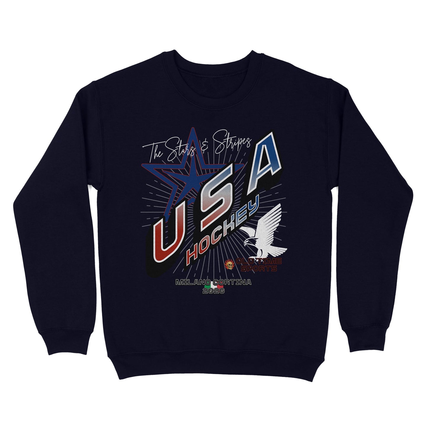 USA Hockey v2 Basic Crewneck - Old Time Sports
