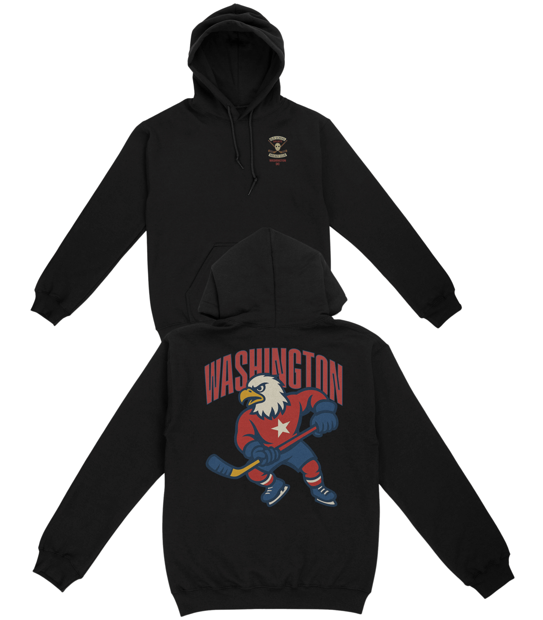 Washington Hockey v2 Basic Hoodie - Old Time Sports