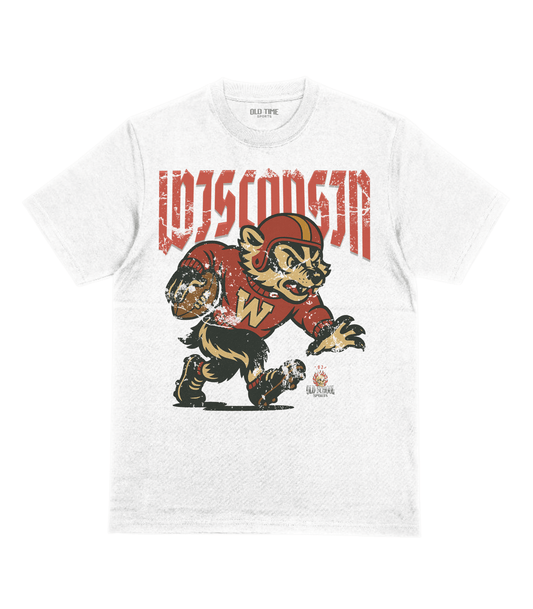 Wisconsin Football v3 T-Shirt - Old Time Sports